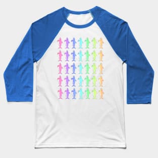 COLORFUL Shark Pattern Baseball T-Shirt